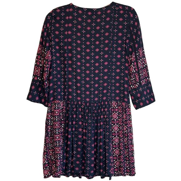 Anthropologie Vanessa Virginia Kaleidoscope Mini Dress Long X-Small Boho Tunic - Picture 3 of 11